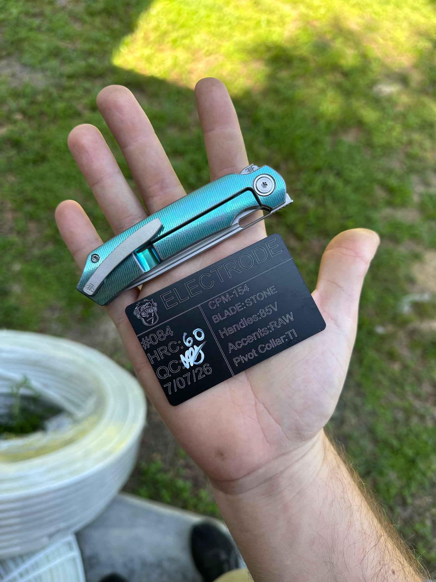 The Electrode – Titanium Folding Knife Make to order