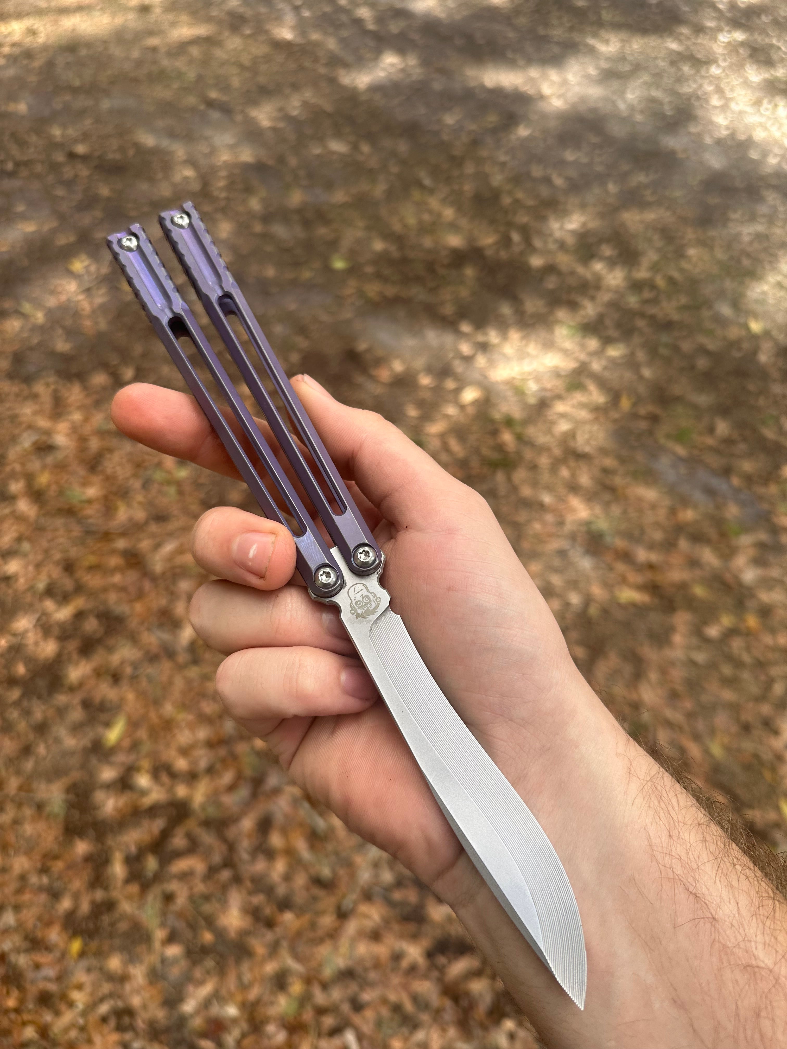 Voltaic Titanium Balisong – S35VN Blade, Custom Weight System