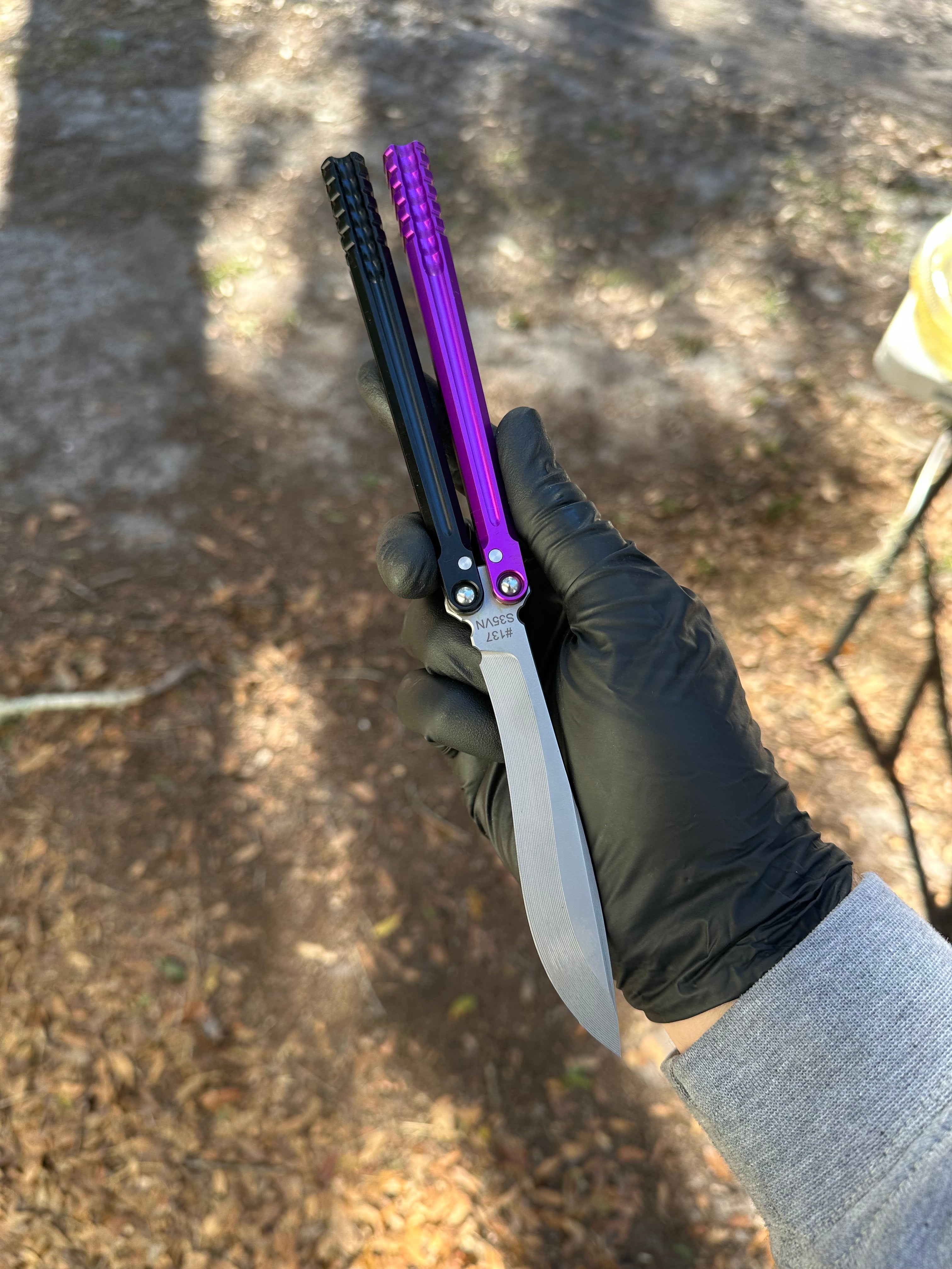 Galvanis Balisong – 7075 Aluminum, S35VN Blade | FrankenForge