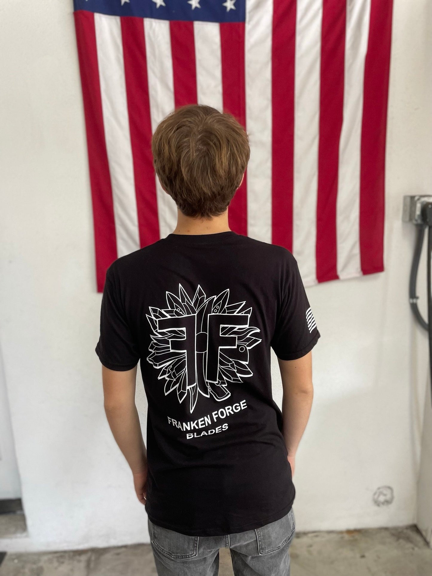 Franken Forge Blades T-shirt, circle of knives.